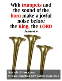 Year B Easter Six Sunday — Psalms 98:6