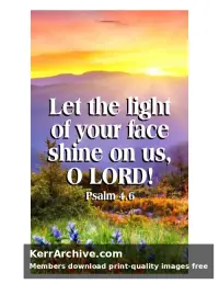 Year B Easter Sunday — Psalms 4:6