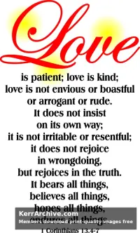 Year C Epiphany Four Sunday — 1 Corinthians 13:4 5 6 7