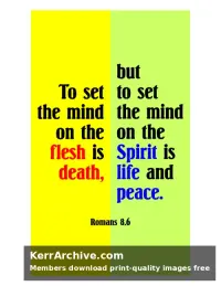 Year A Lent Sunday — Romans 8:6