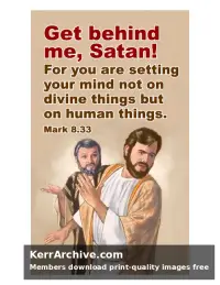 Year B Lent Second Sunday — Mark 8:33
