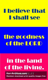 Year C Lent Second Sunday — Psalms 27:13