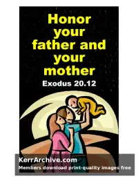 Year B Lent Sunday — Exodus 20:12