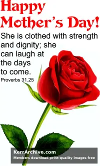 Mother's Day — Proverbs 31:25