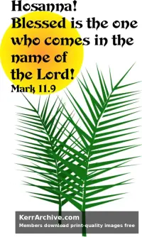 Year B Lent Palm/Passion Sunday