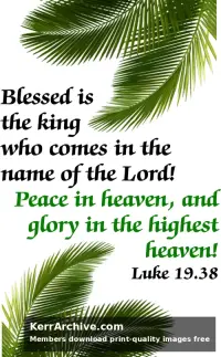 Palm Sunday — Luke 19:38
