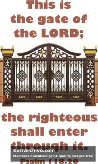 Palm Sunday — Psalms 118:20