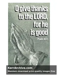 Year C After Pentecost Proper 13 — Psalms 107:1