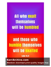 Year C After Pentecost Proper 17 — Luke 14:11