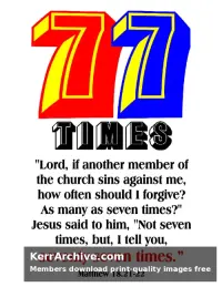 Year A After Pentecost Proper 19 — Matthew 18:21-22