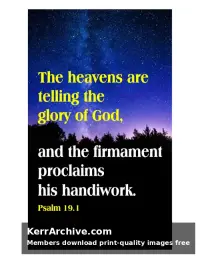 Year B After Pentecost Proper 19 — Psalms 19:1