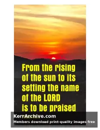 Year C After Pentecost Proper 20 — Psalms 113:3
