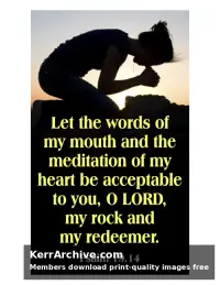 Year B After Pentecost Proper 21 — Psalms 19:14
