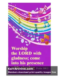 Year A After Pentecost Proper 29 — Psalms 100:2