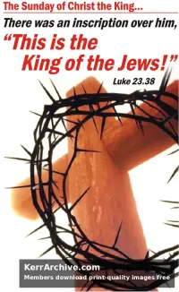 Year C After Pentecost Reign of Christ (Proper 29)