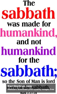 Year B After Pentecost Proper 4 — Mark 2:27