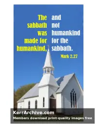 Year B After Pentecost Proper 4 — Mark 2:27