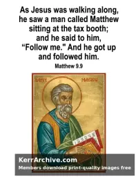 Year A After Pentecost Proper 5 — Matthew 9:9