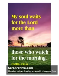 Year B After Pentecost Proper 8 — Psalms 130:6