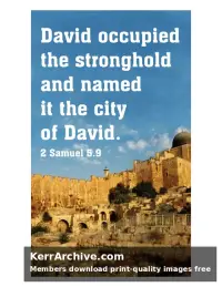 Year B After Pentecost Proper 9 — 2 Samuel 5:9