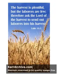 Year C After Pentecost Proper 9 — Luke 10:2