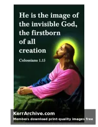 Christ the King — Colossians 1:15
