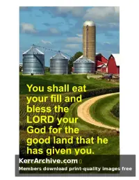 Thanksgiving — Deuteronomy 8:10