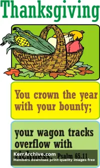 Year A After Pentecost Thanksgiving Day (USA)