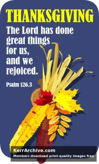 Year B After Pentecost Thanksgiving Day (USA)