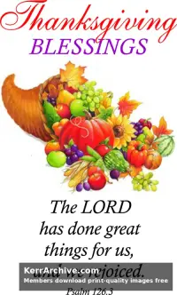 Thanksgiving — Psalms 126:3