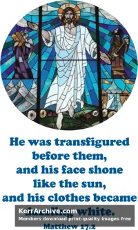 Year A Epiphany Transfiguration Sunday