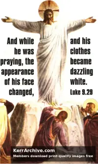 Year C Epiphany Transfiguration Sunday