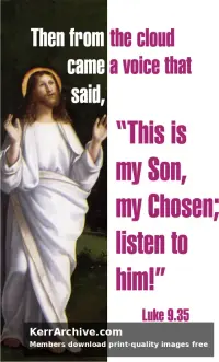 Year C Epiphany Transfiguration Sunday