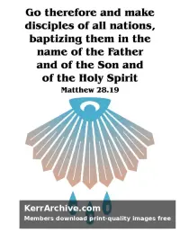 Trinity Sunday — Matthew 28:19
